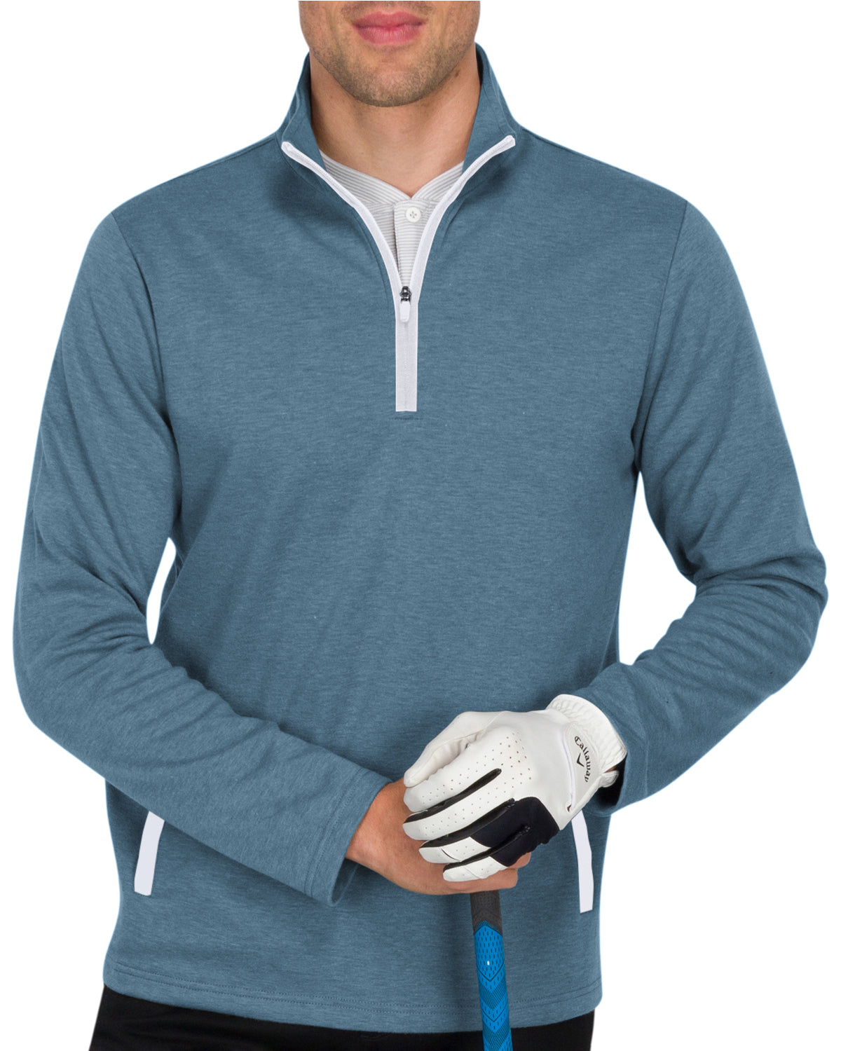 Half Zip Golf Pullover with Pockets