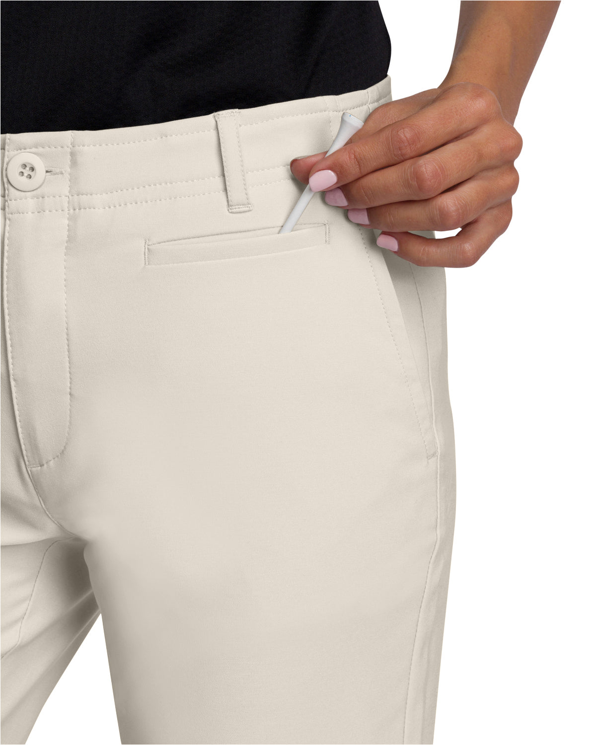Three Sixty Six Women’s Quick Dry Golf Pants - Lightweight W/ 4-Way Stretch  Fabric. Moisture Wicking, Anti-Odor Tech, UPF 50+ Sun Protection: Silver