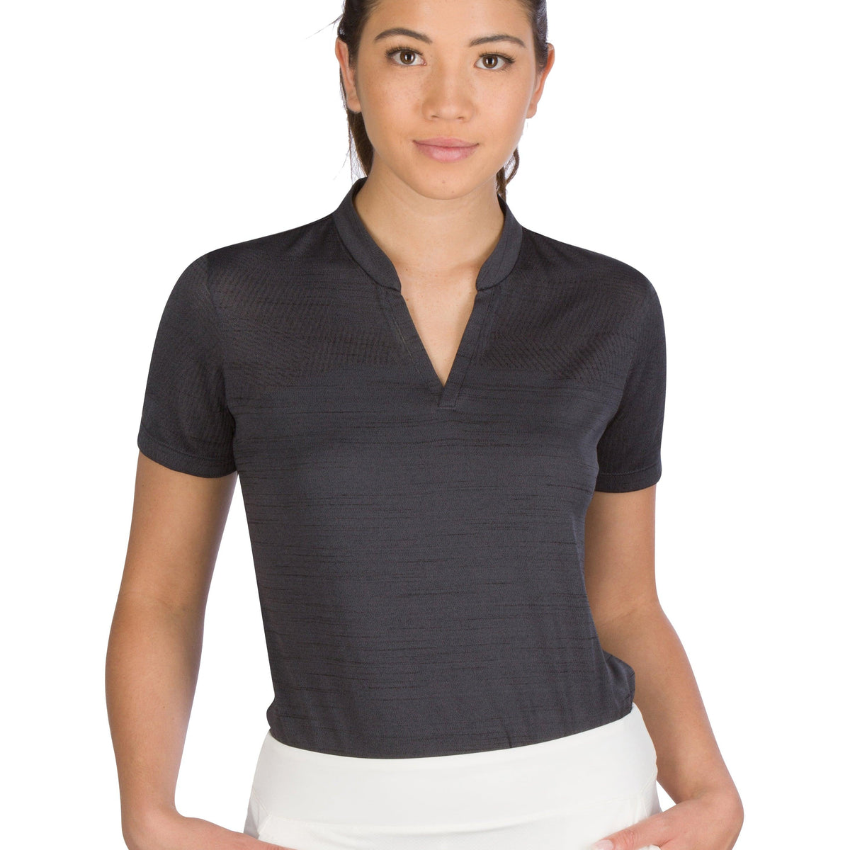 Women's Golf Polo Shirts Collared V Neck Short Sleeve Tennis Shirt - Light  Blue / XS