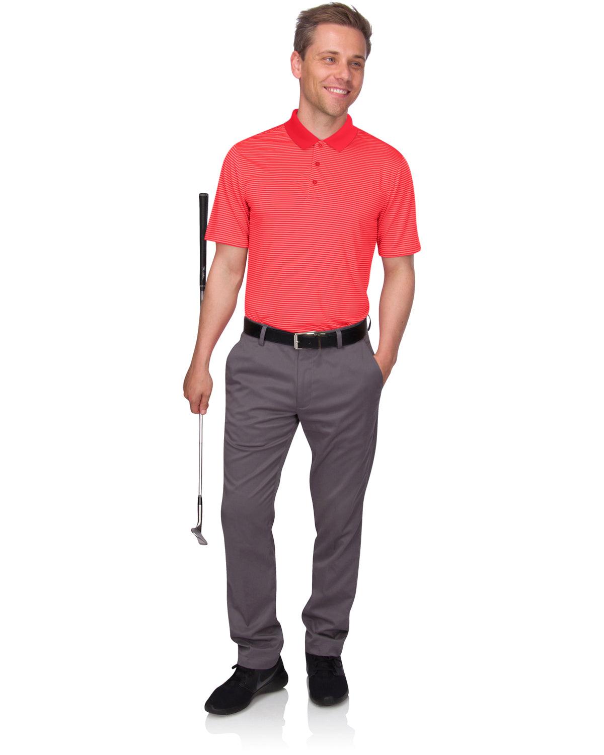 Red polo cheap grey pants