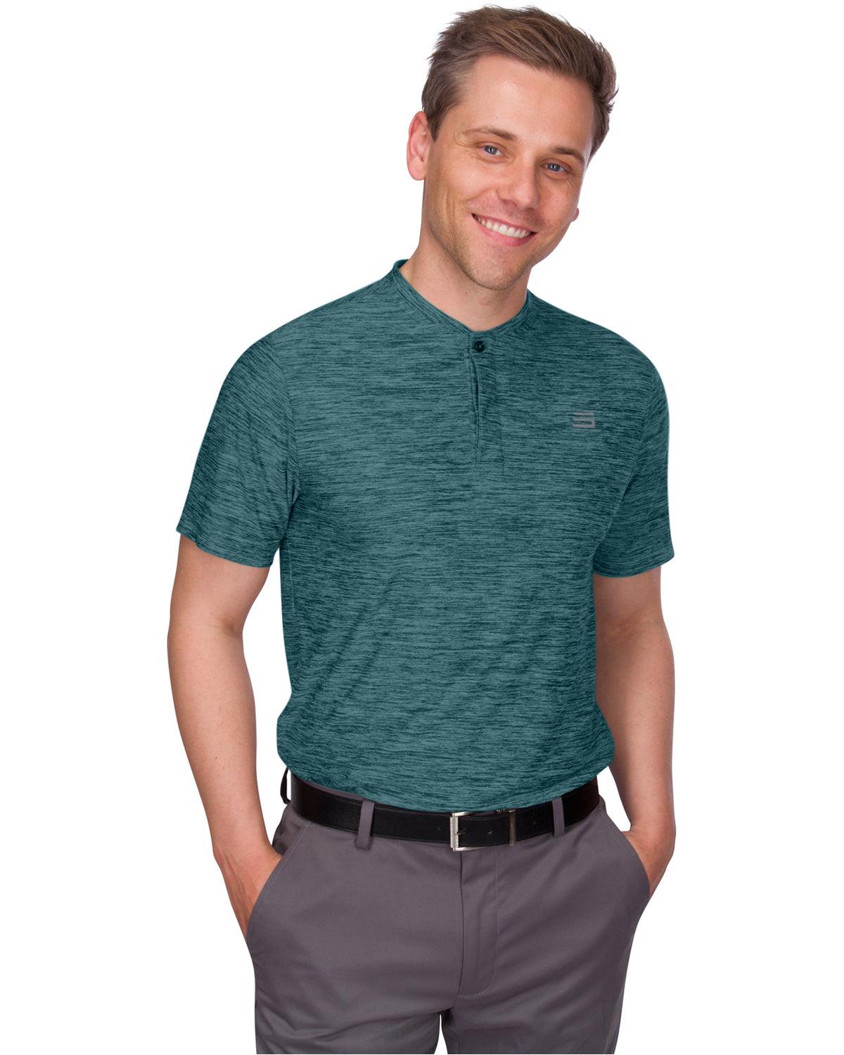 Under armour collarless golf hot sale shirts